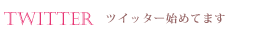 twitterはじめています